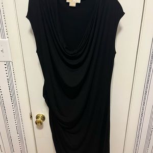 Black Michael Kors asymmetrical sheath dress